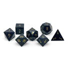 Blue Sandstone - 7 Piece RPG Set Gemstone Dice-Gemstone Dice-Norse Foundry-Dungeons and Dragons Dice-Gem Dice-DND Dice-Gaming Dice