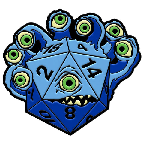 DieHolder / Eye Tyrant - Hard Enamel Adventure Dice Pin Metal by Norse Foundry