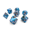 Silver Blue Imperial Jasper - 7 Piece RPG Set TruStone Dice - NOR 01403