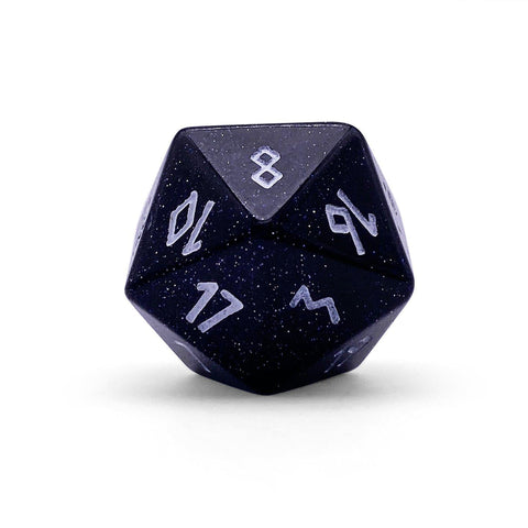 Blue Sandstone - Single D20 Gemstone Dice