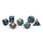 Carnival - 7 Piece RPG Set TruStone Dice-Gemstone Dice-Norse Foundry-Dungeons and Dragons Dice-Gem Dice-DND Dice-Gaming Dice