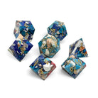 Carnival - 7 Piece RPG Set TruStone Dice-Gemstone Dice-Norse Foundry-Dungeons and Dragons Dice-Gem Dice-DND Dice-Gaming Dice