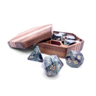 Crocodile Jasper - 7 Piece RPG Set Gemstone Dice - NOR 01006