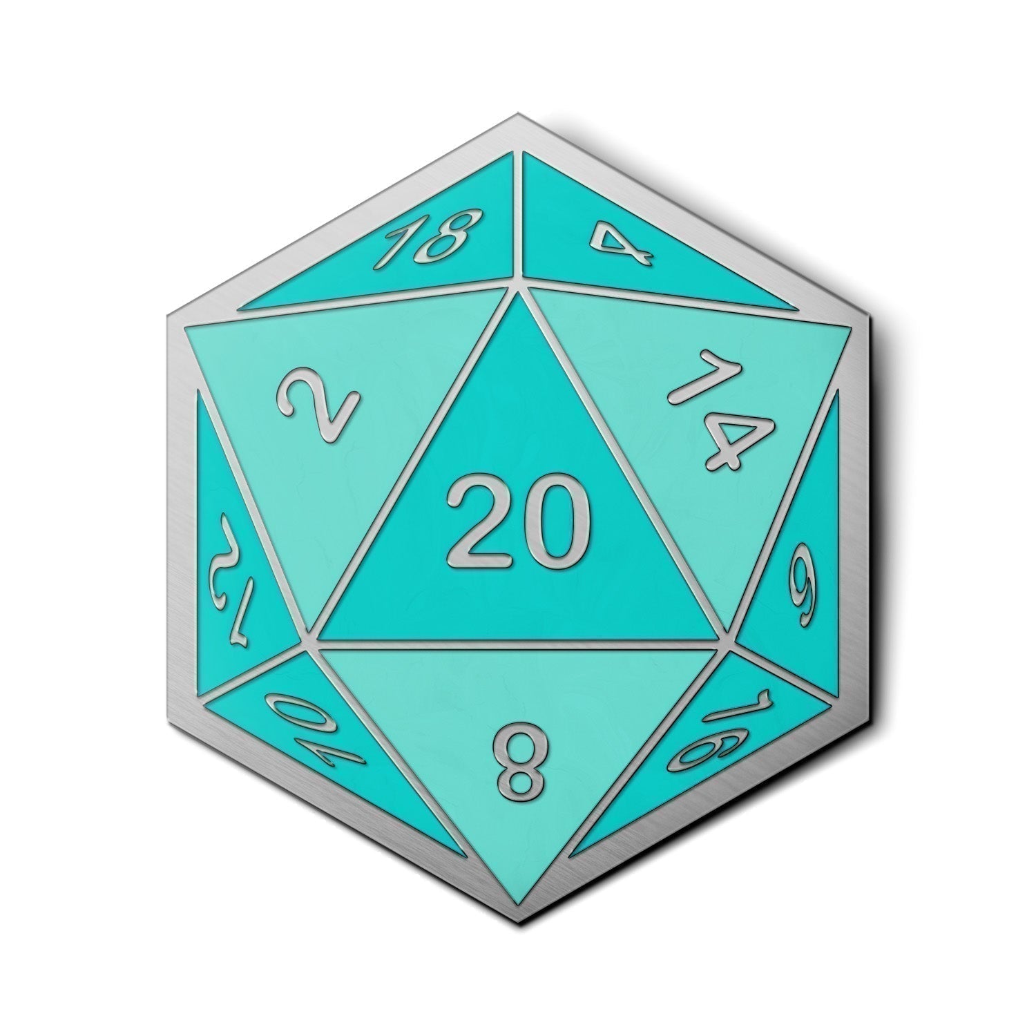 D20 Dice Die - Hard Enamel Adventure Dice Pin Metal by Norse Foundry-Enamel Pins-Norse Foundry-D&D Enamel Pin-DND Pin-Dungeons and Dragons Enamel Pin