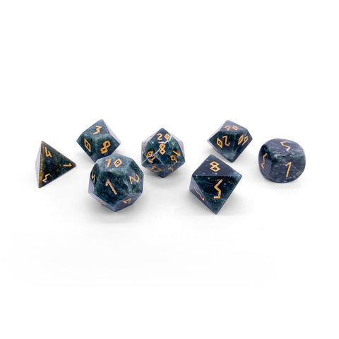 Dark Jade - 7 Piece RPG Set TruStone Dice