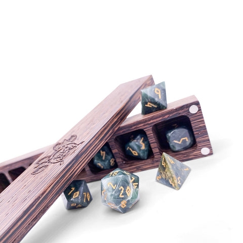 Dark Jade - 7 Piece RPG Set TruStone Dice