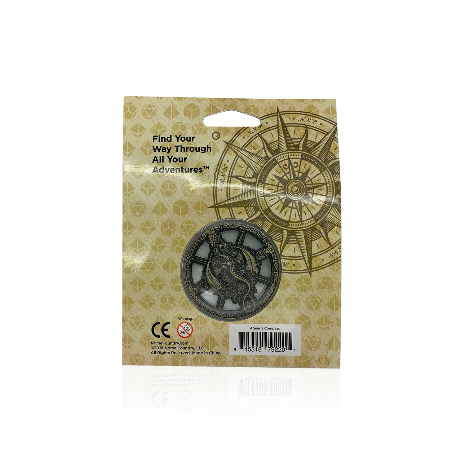 Dragon Compass Rose 50mm Metal - NOR 03471