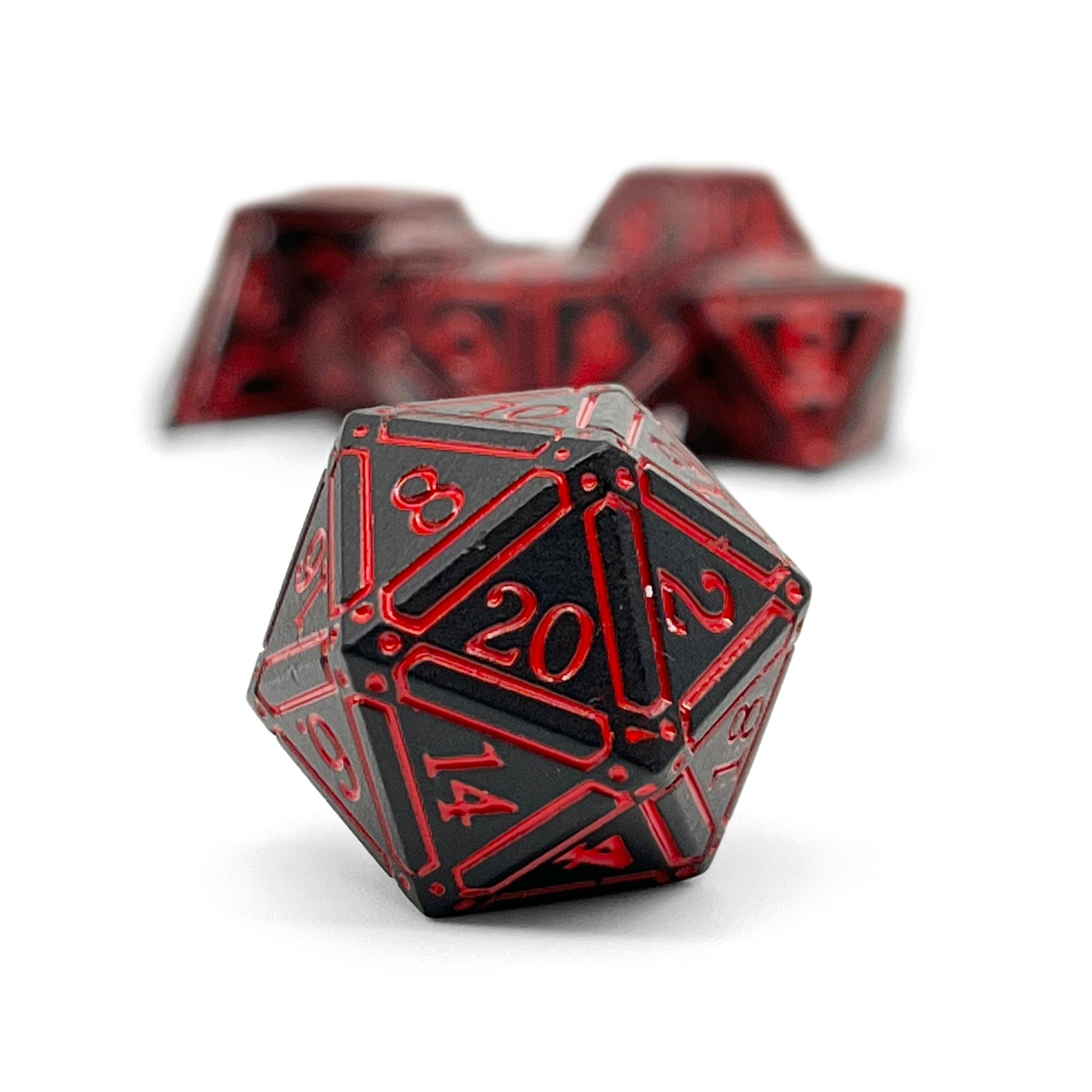 Ironworks - Efreet Flames 7 Piece RPG set Alloy Dice - NOR 00410