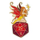 Fairy D20 Pin-Enamel Pins-Norse Foundry-D&D Enamel Pin-DND Pin-Dungeons and Dragons Enamel Pin