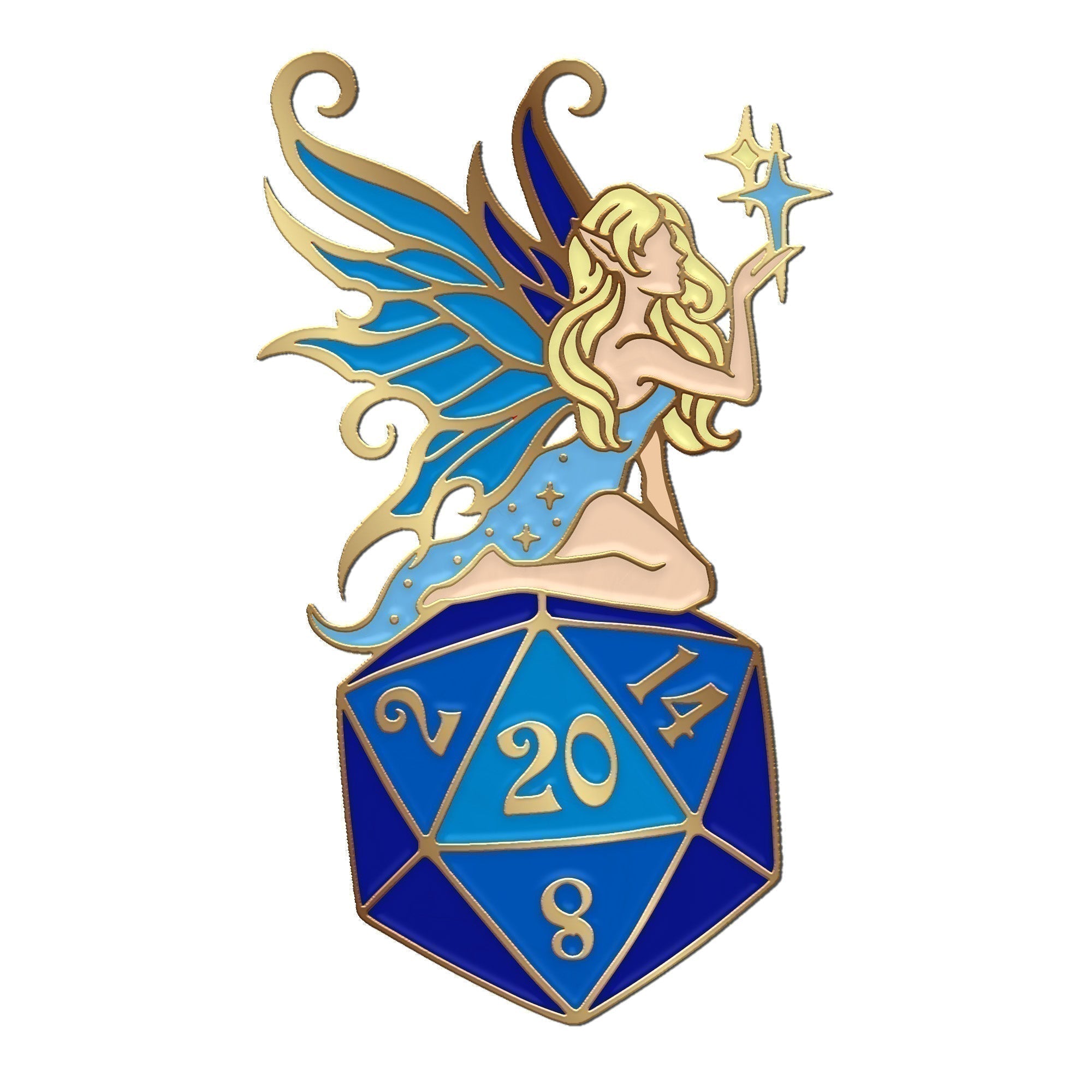 Fairy D20 Pin-Enamel Pins-Norse Foundry-D&D Enamel Pin-DND Pin-Dungeons and Dragons Enamel Pin