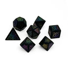 Feyweave - Raised Obsidian Holographic-Gemstone Dice-Norse Foundry-Dungeons and Dragons Dice-Gem Dice-DND Dice-Gaming Dice