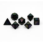 Feyweave - Raised Obsidian Holographic-Gemstone Dice-Norse Foundry-Dungeons and Dragons Dice-Gem Dice-DND Dice-Gaming Dice