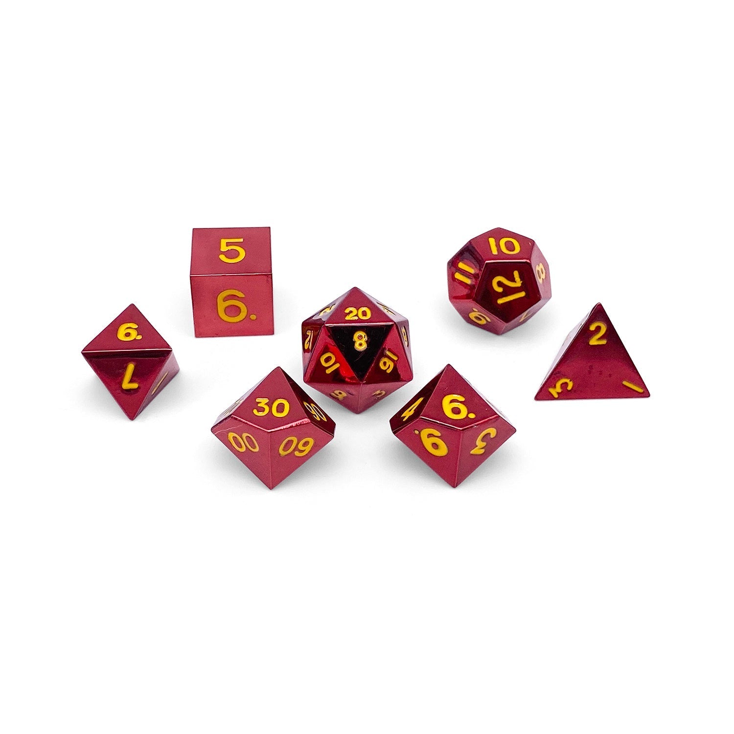 Fireball - 7 Piece Metal Dice Set - NOR 0005