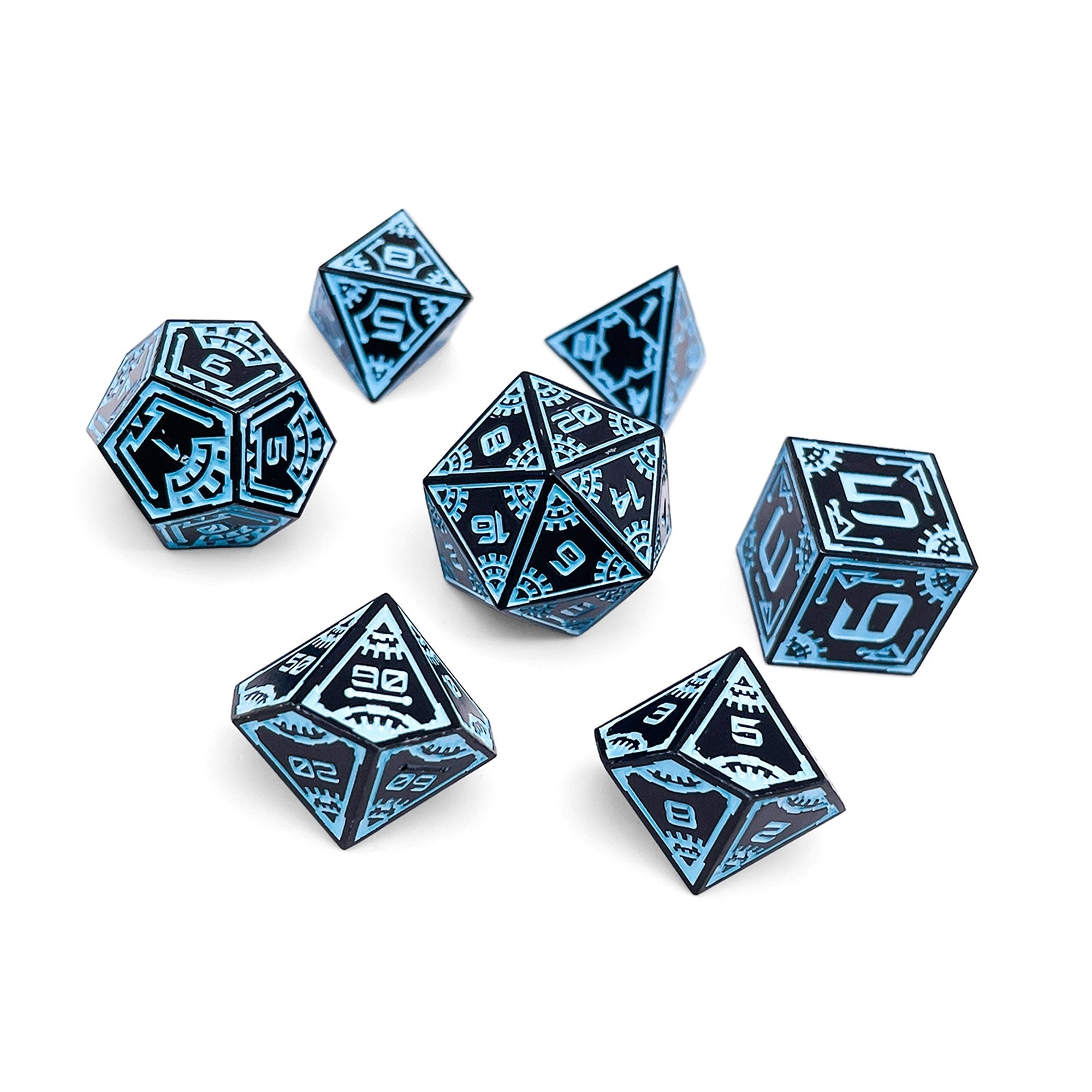 Force Field - Space Dice 7 Piece RPG Set-Metal Dice-Norse Foundry-Dungeons and Dragons-DND Dice-D20-Dice-DND