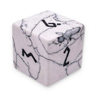 White Howlite - Single D6 Gemstone Dice-Gemstone Dice-NOR 01151-Norse Foundry-dungeon and dragons-dice-dnd-dungeon & dragons