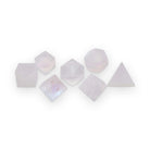 Frosted K9 Rainbow Glass - Raised 7 Piece RPG Set K9 Glass Dice - NOR 01526