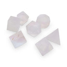 Frosted K9 Rainbow Glass - Raised 7 Piece RPG Set K9 Glass Dice - NOR 01526