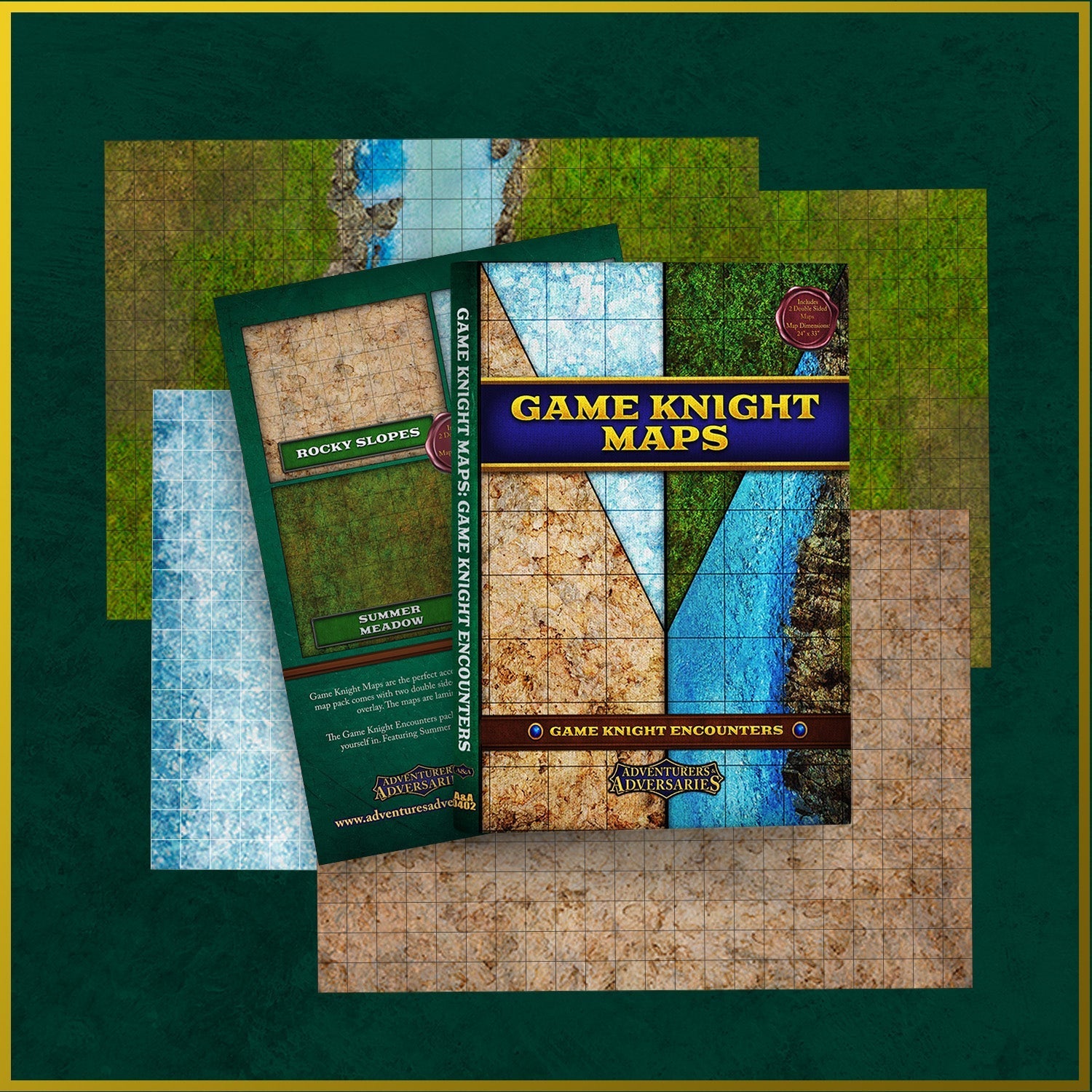 Game Knight Encounters - Map Pack by Adventurers & Adversaries (4 Maps per pack) - A&A 0402