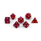 Zircon Garnet - 7 Piece RPG Set Zircon Glass Dice - NOR 01558