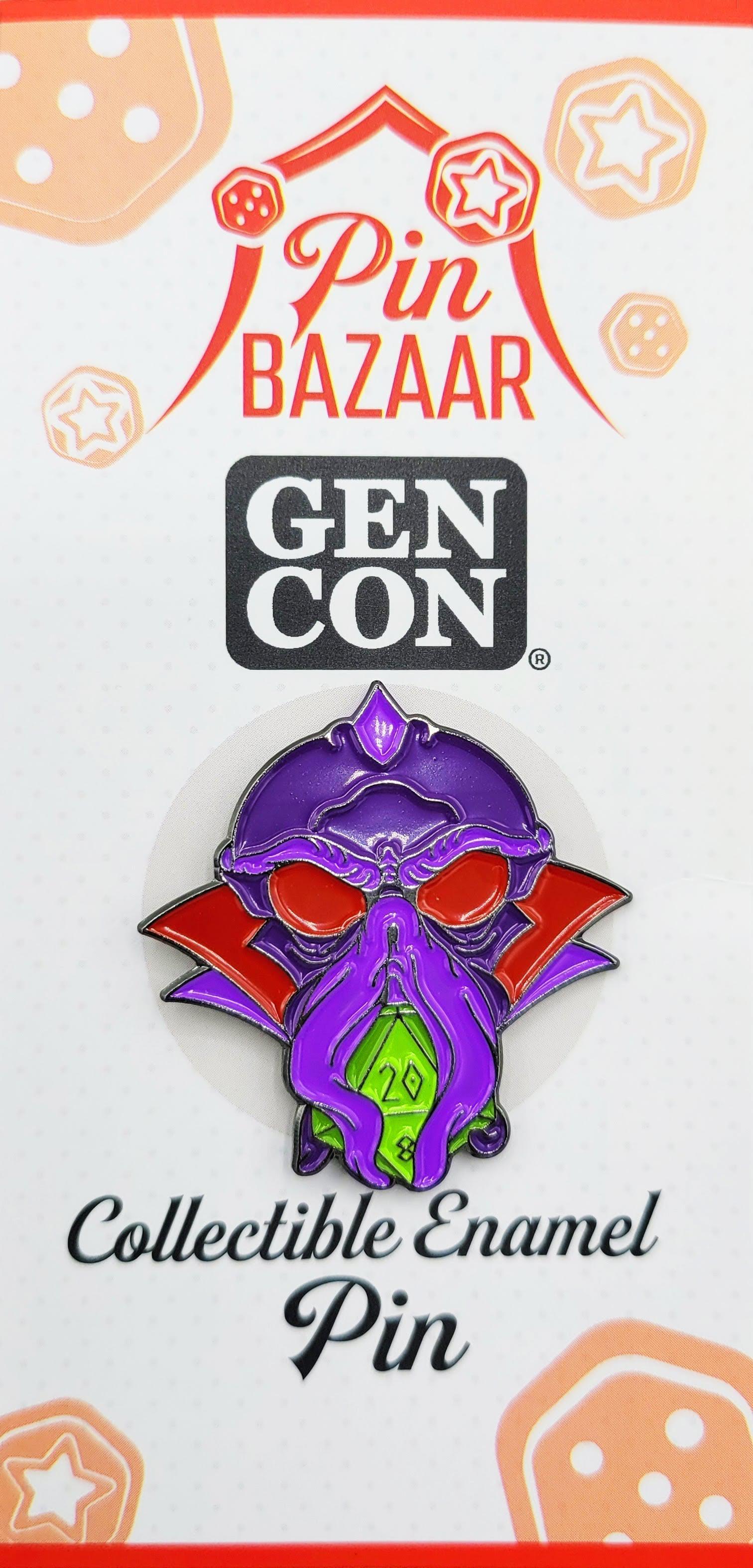 Gen Con Pin Bazaar Octopus D20 Limited Edition-Enamel Pins-Norse Foundry-D&D Enamel Pin-DND Pin-Dungeons and Dragons Enamel Pin