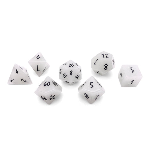 Glowstone Aqua - 7 Piece RPG Set Gemstone Dice