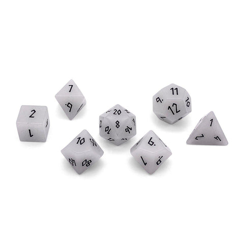 Glowstone Blue - 7 Piece RPG Set Gemstone Dice