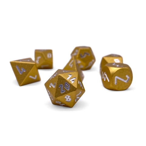 Gold Coin - Pebble™ 10mm Set 6063 Aluminum Dice