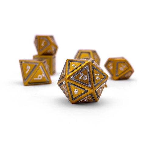 Gold Coin - Nimbus™ 7 Piece RPG Set 6063 Aluminum Dice