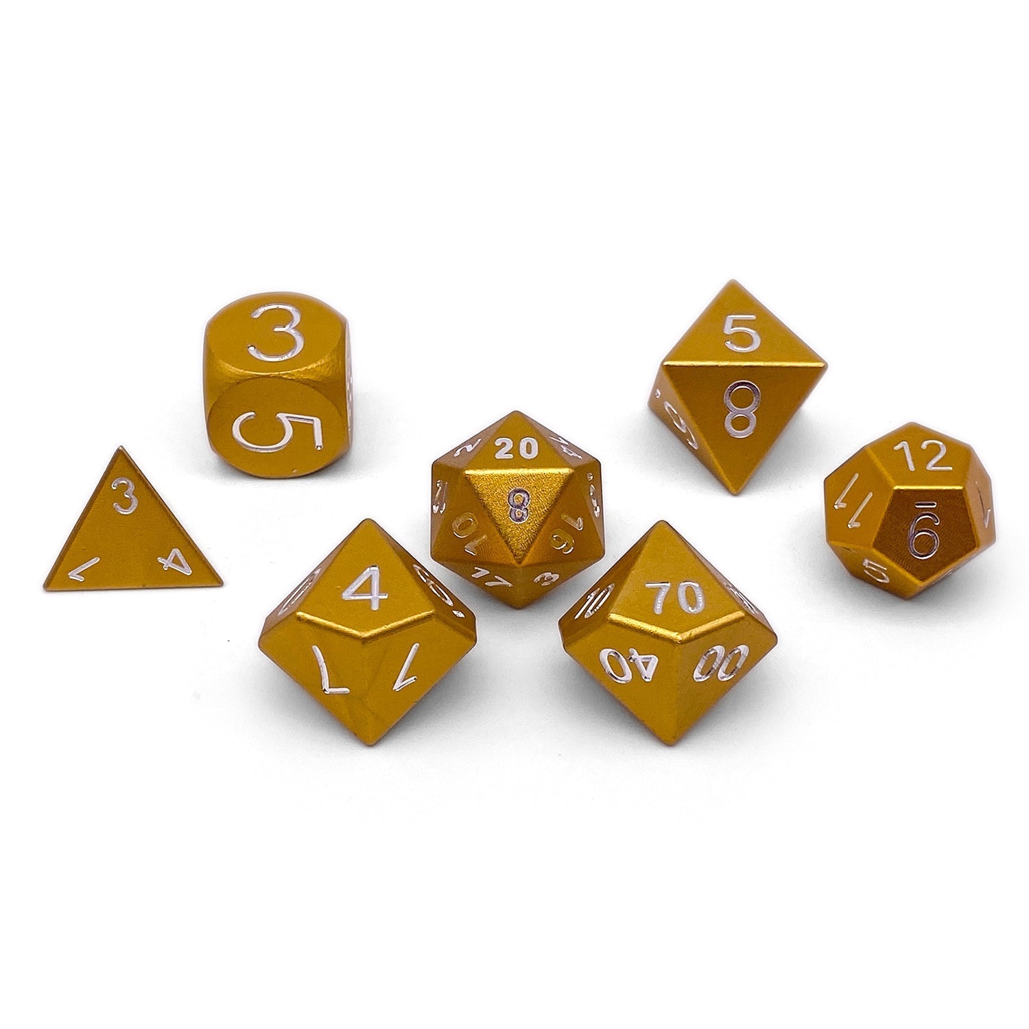 Gold Coin - 7 Piece RPG Set 6063 Aluminum Dice - NOR 02009