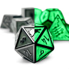 Green Slime Norse Themed Metal Dice Set -Metal Dice-Norse Foundry-Dungeons and Dragons-DND Dice-D20-Dice-DND