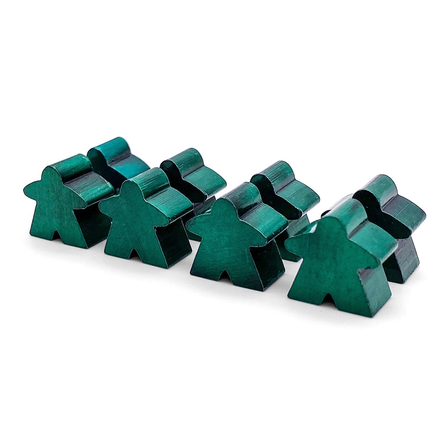 8 Pack of Green Enamel Meeples by Norse Foundry - NOR 03475