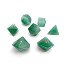 Green Cats Eye - 7 Piece RPG Set Glass Dice - NOR 01503