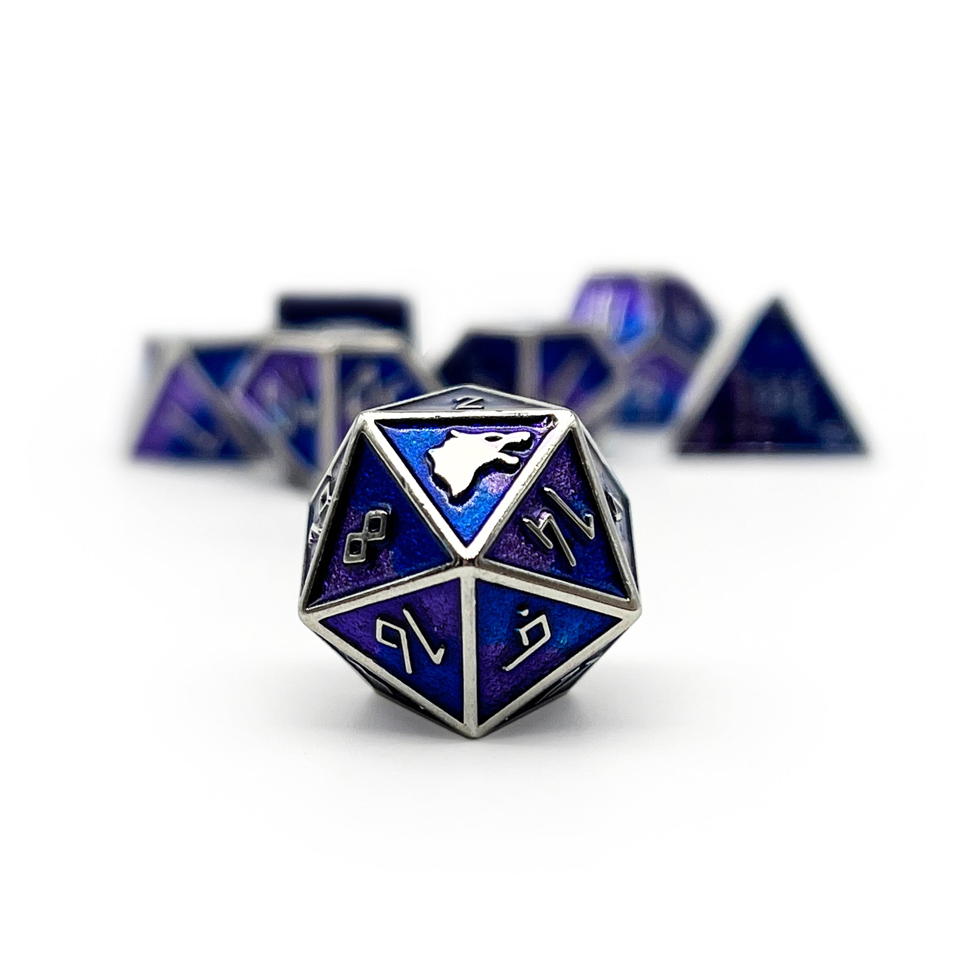 Hati Norse Themed Metal Dice Set -Metal Dice-Norse Foundry-Dungeons and Dragons-DND Dice-D20-Dice-DND