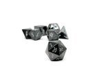 Hematite - 7 Piece RPG Set Gemstone Dice-Gemstone Dice-Norse Foundry-Dungeons and Dragons Dice-Gem Dice-DND Dice-Gaming Dice