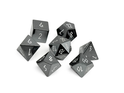 Hematite - 7 Piece RPG Set Gemstone Dice