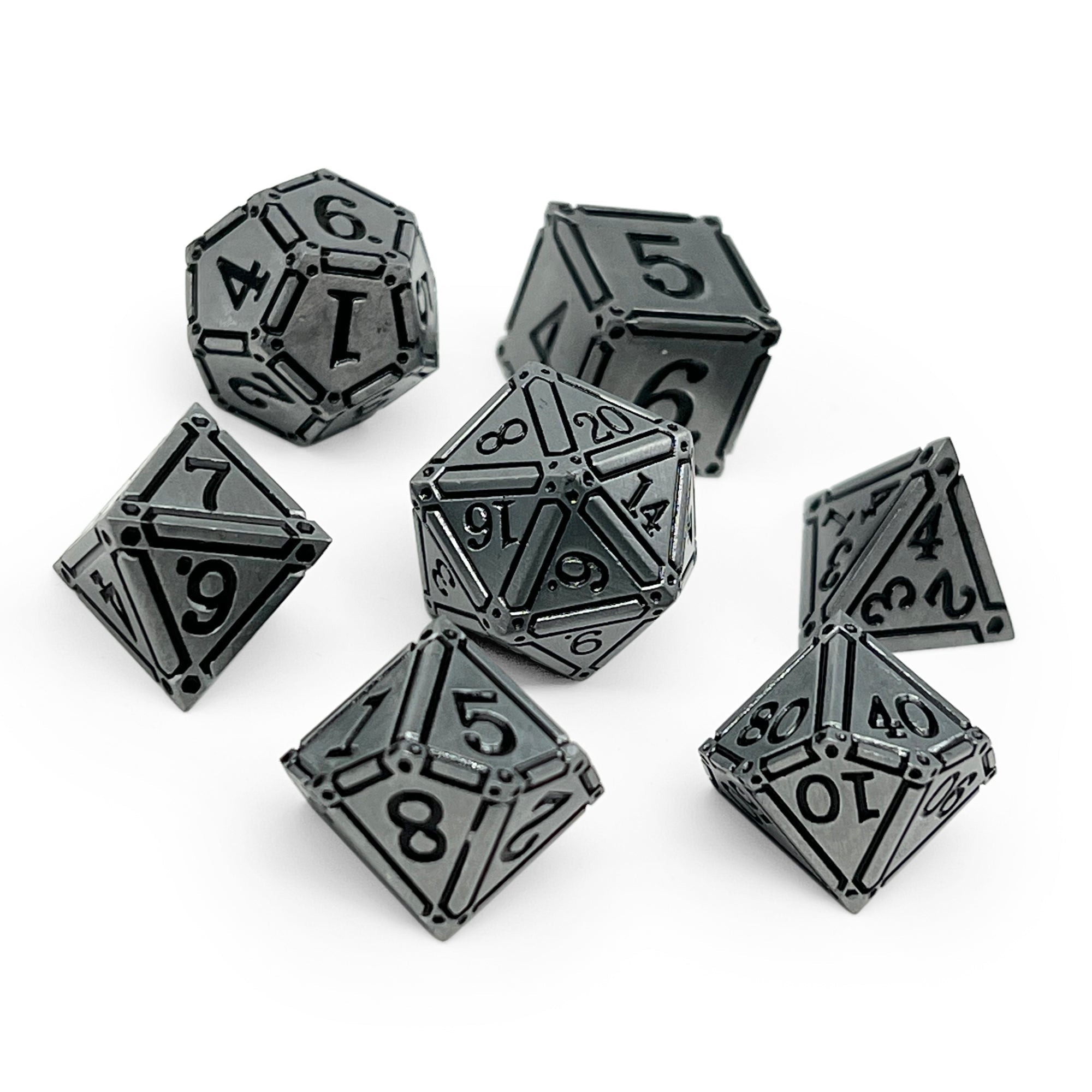 Ironworks - Holy Avenger 7 Piece RPG set Alloy Dice - NOR 00415