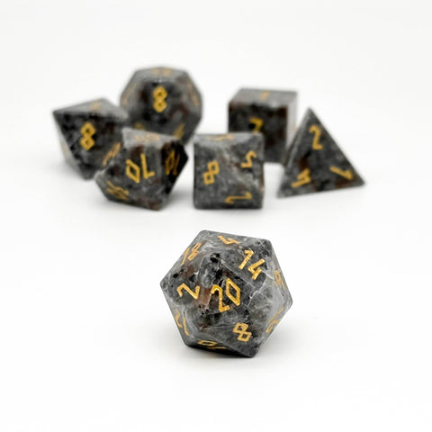 Yooperlight - 7 Piece RPG Set Gemstone Dice