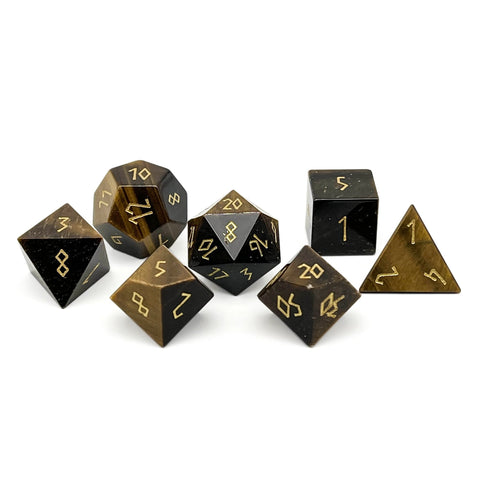 Tiger's Eye - 7 Piece RPG Set Gemstone Dice