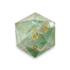 Green Fluorite - Single D20 Gemstone Dice-Gemstone Dice-NOR 01106-Norse Foundry-dungeon and dragons-dice-dnd-dungeon & dragons