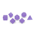 Frosted Amethyst - Raised 7 Piece RPG Set Zircon Glass Dice - NOR 01524