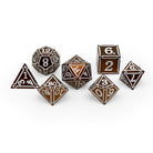 Ironworks - Hellfire 7 Piece RPG set Alloy Dice-Metal Dice-Norse Foundry-Dungeons and Dragons-DND Dice-D20-Dice-DND