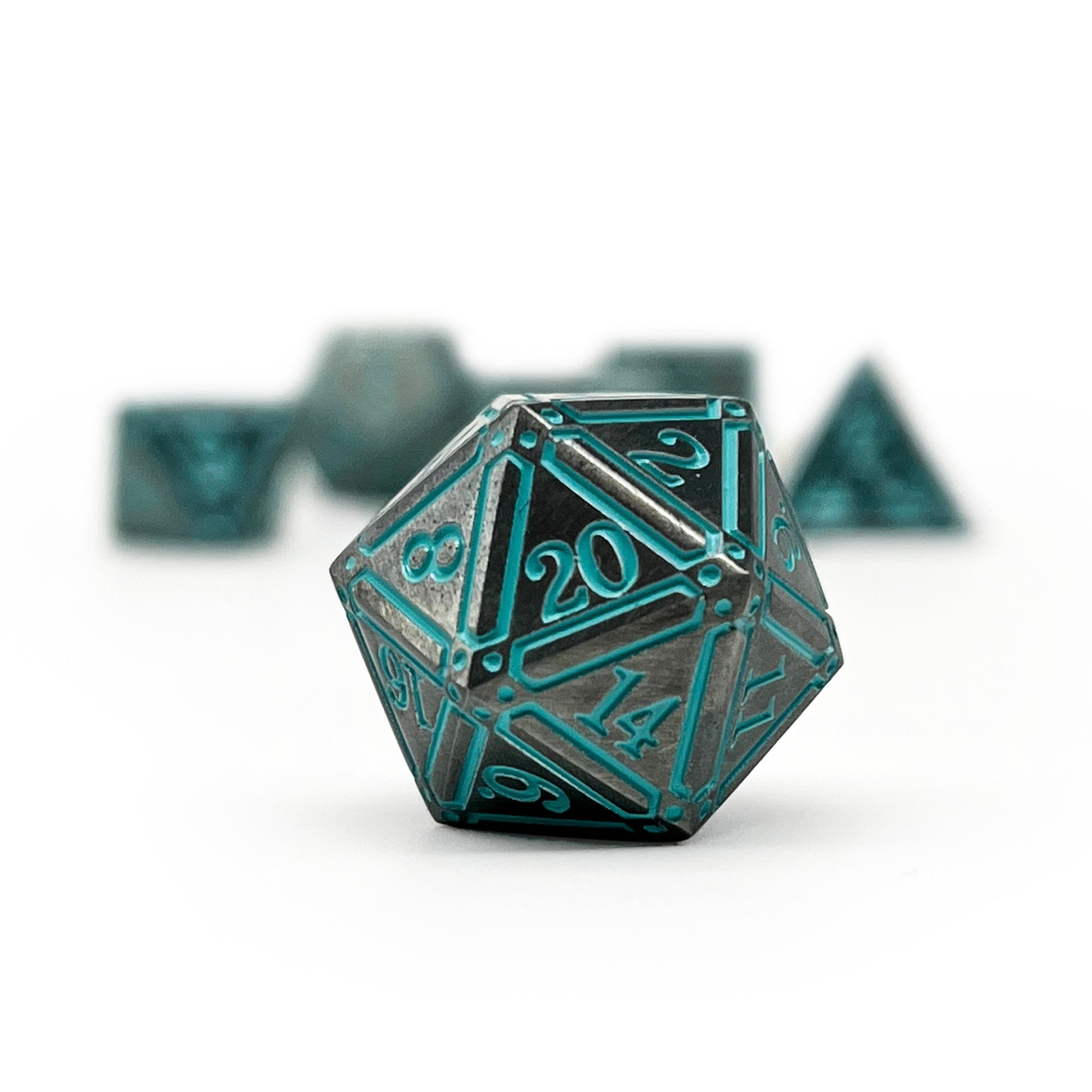 Ironworks - Ice Queen 7 Piece RPG set Alloy Dice-Metal Dice-Norse Foundry-Dungeons and Dragons-DND Dice-D20-Dice-DND