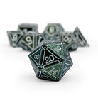 Ironworks - Necromancer Spellbook 7 Piece RPG set Alloy Dice-Metal Dice-Norse Foundry-Dungeons and Dragons-DND Dice-D20-Dice-DND