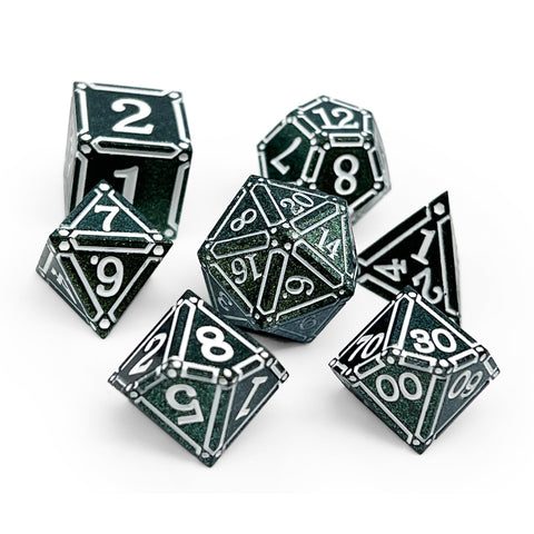 Ironworks - Necromancer Spellbook 7 Piece RPG set Alloy Dice