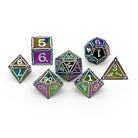 Ironworks - Particle Blast 7 Piece RPG set Alloy Dice-Metal Dice-Norse Foundry-Dungeons and Dragons-DND Dice-D20-Dice-DND