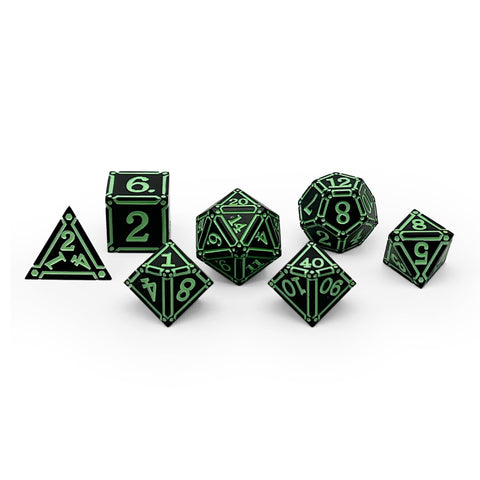 Ironworks - Witches Heart 7 Piece RPG set Alloy Dice