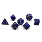 Lapis Lazuli - 7 Piece RPG Set Gemstone Dice-Gemstone Dice-Norse Foundry-Dungeons and Dragons Dice-Gem Dice-DND Dice-Gaming Dice