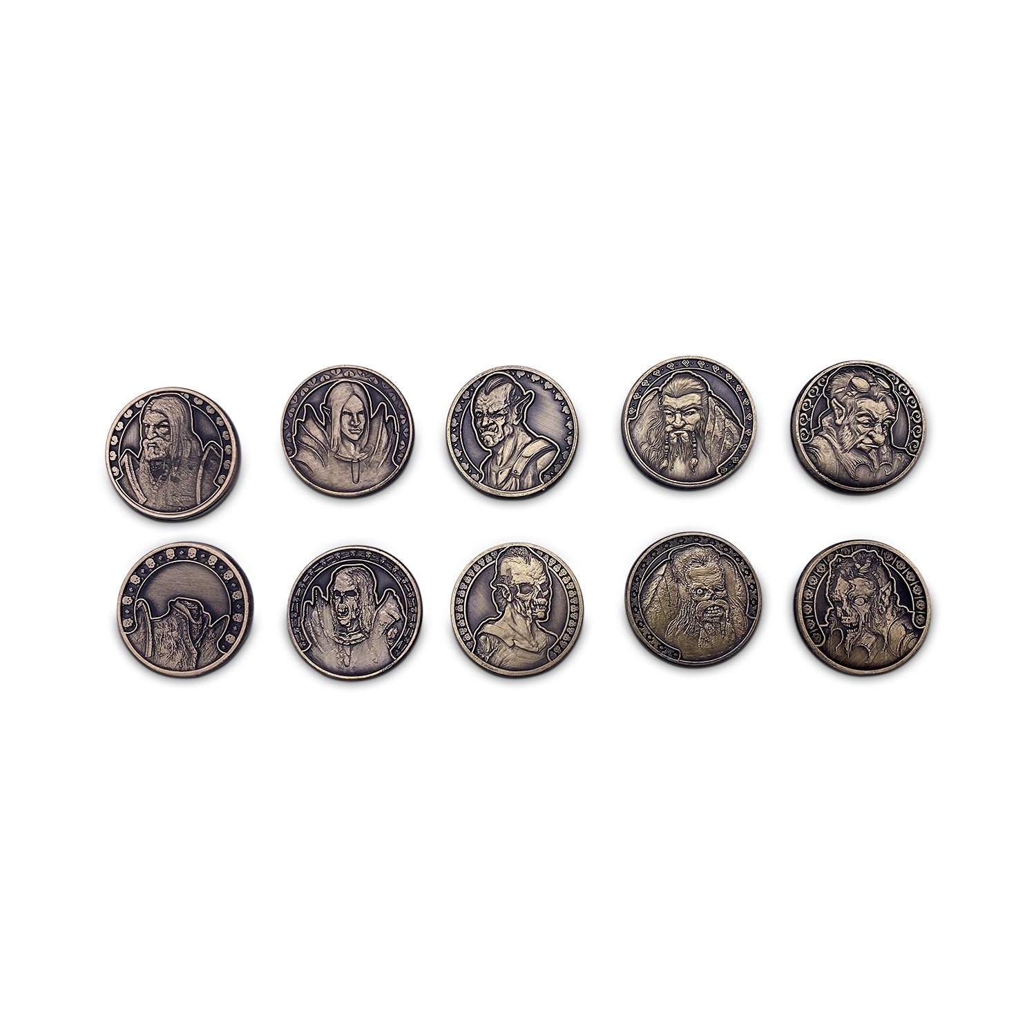 Adventure Coins - Life or Death Coins Set of 10-RPG Coins-Norse Foundry-Metal Coins-DND Coins-TTRPG Coins