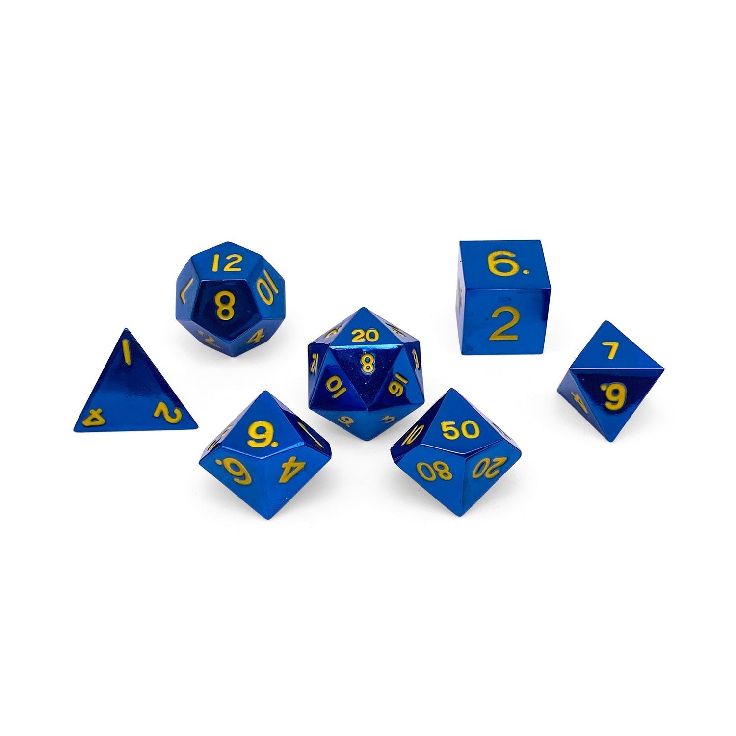 Lightning Bolt - 7 Piece Metal Dice Set - NOR 0006