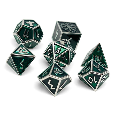 Loki TM- Norse Themed Metal Dice Set